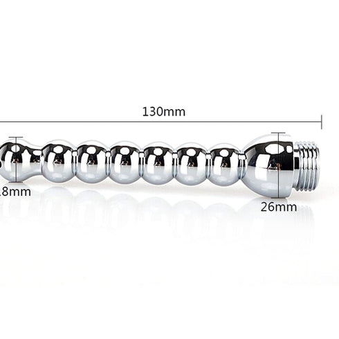 Metal Anal Douche Nozzle Beaded